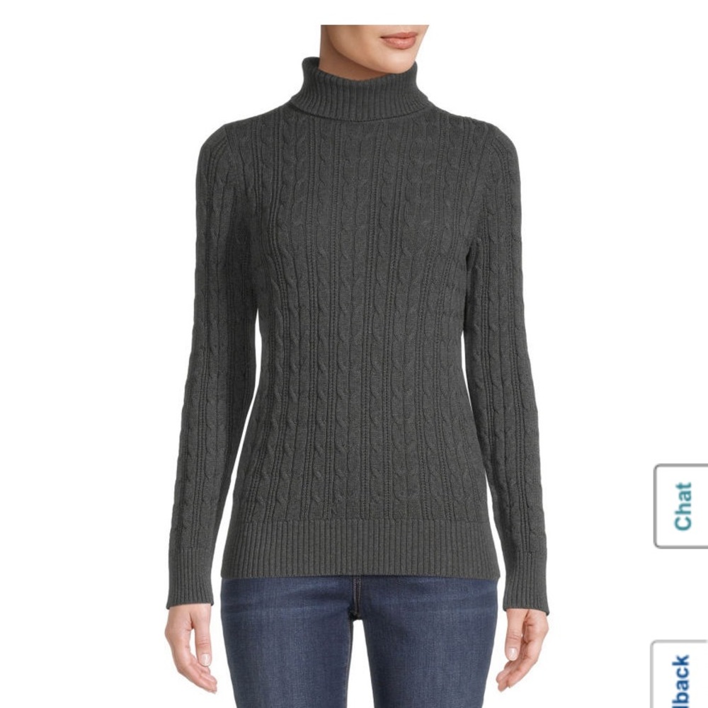 St.John’s Bay classic cable knit sweater.